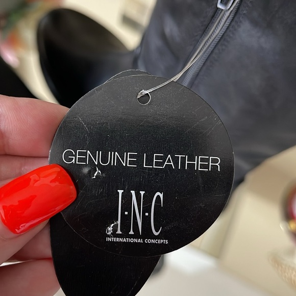 INC Black Genuine Lether Boots - Picture 5 of 16
